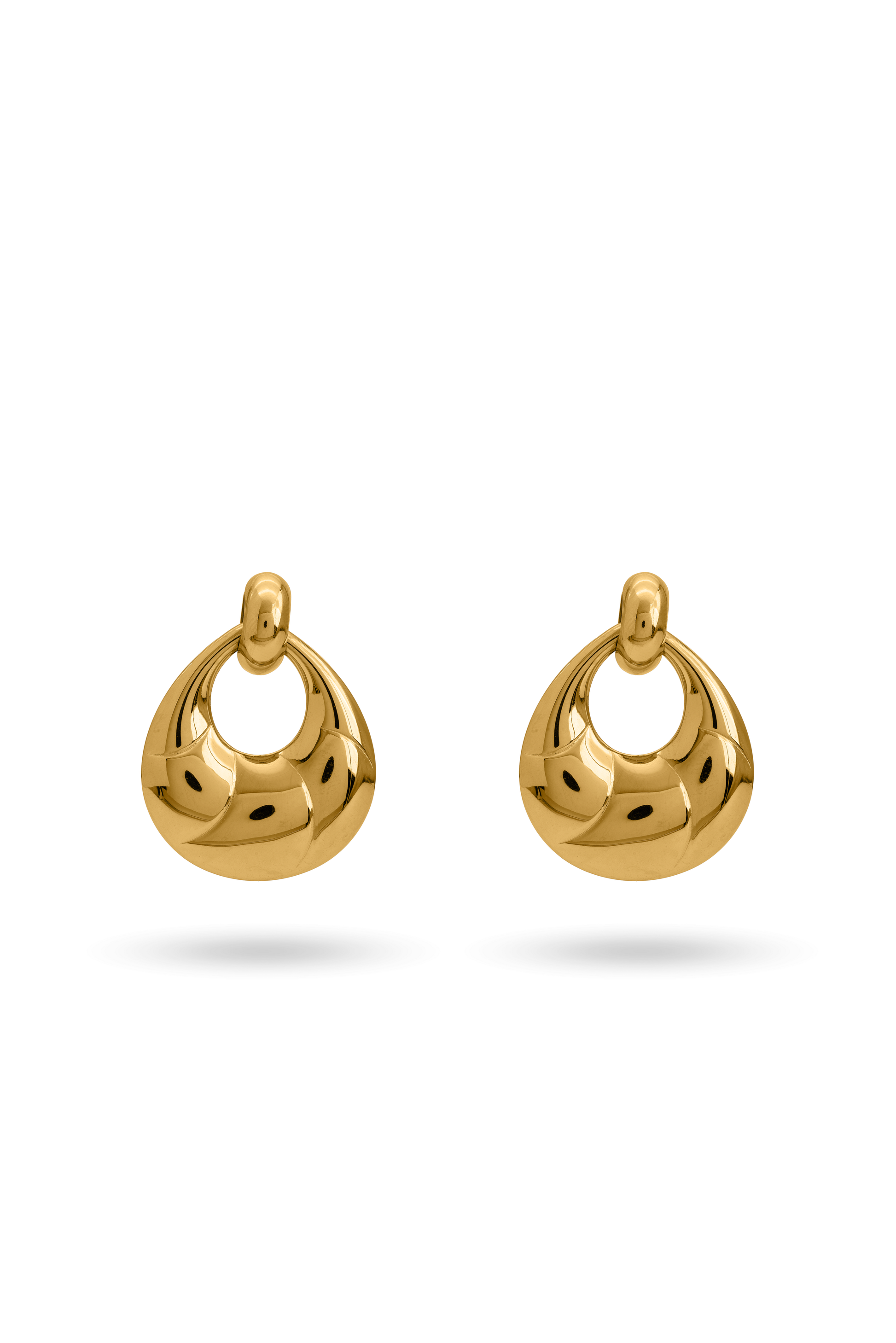 Twirléa Gold Hoops featuring a bold, sculptural design with a high-polish finish, ideal for statement jewelry lovers.