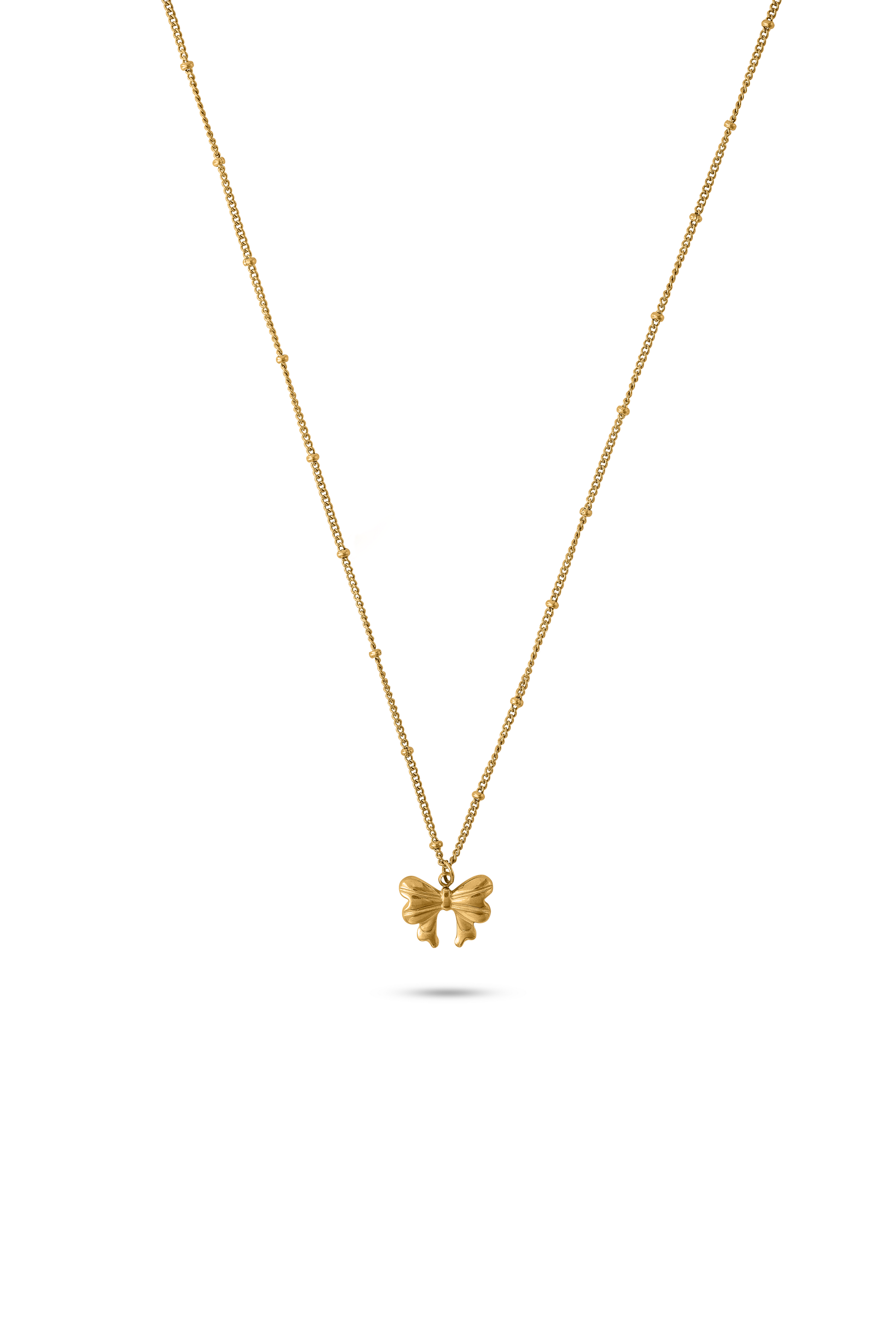 Glimmerwing Gold Necklace featuring a delicate butterfly pendant on a fine gold chain, ideal for elegant everyday wear.